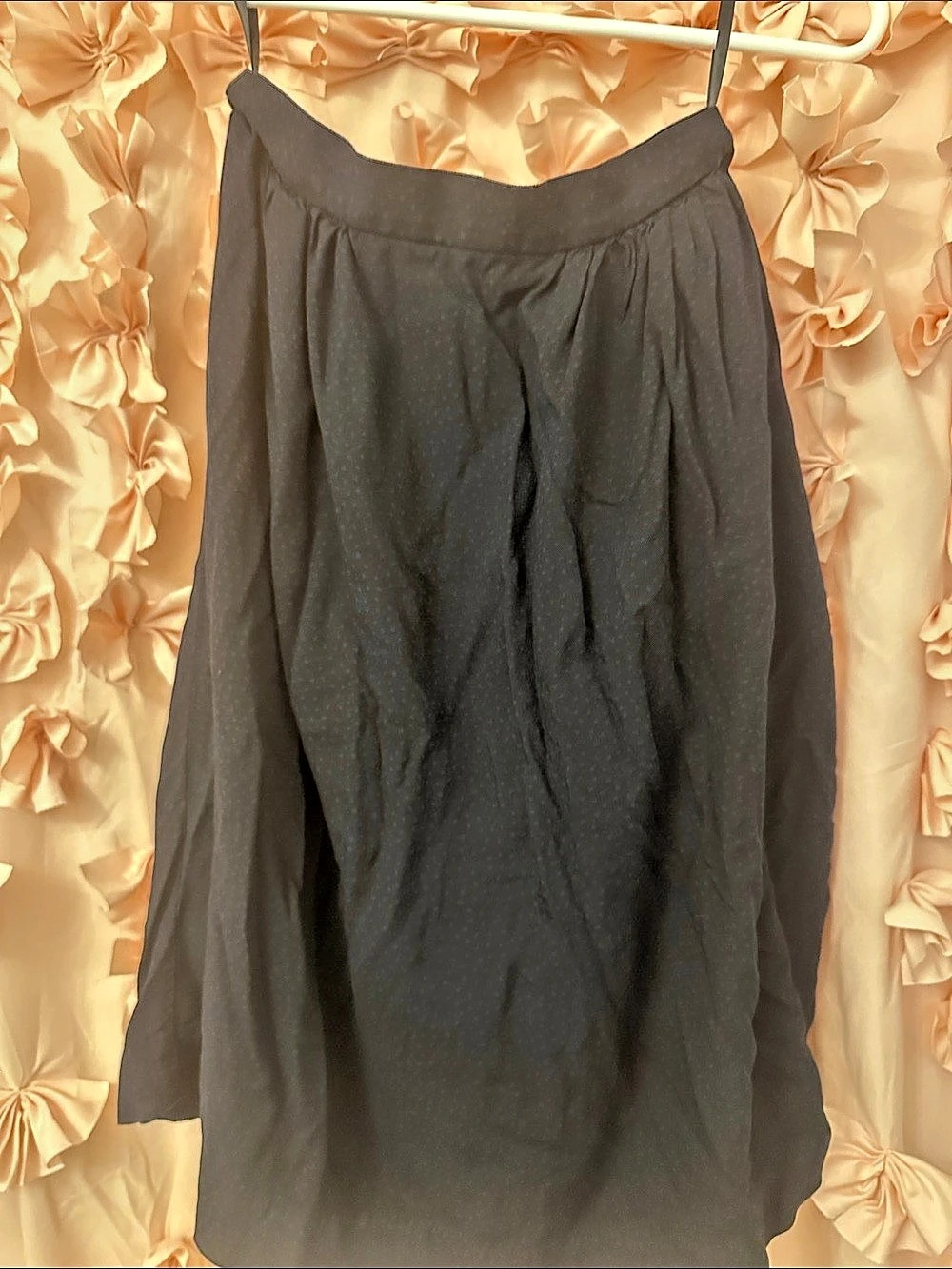 UNIQLO INES DE LA FRESSANGE Polka Dot Midi Skirt Black & Blue Size 4